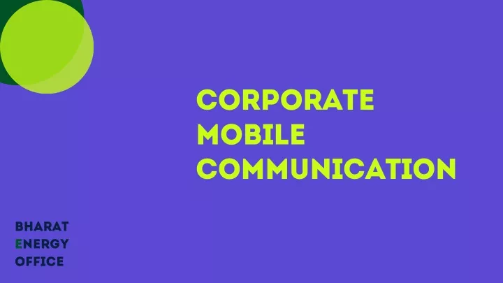 corporate mobile communication