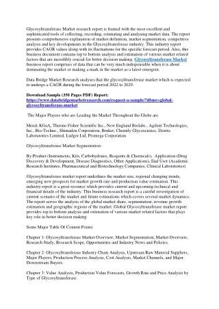 glycosyltransferase market research report