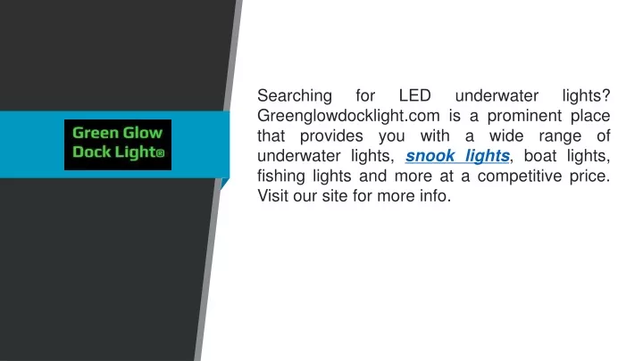 searching for led underwater lights