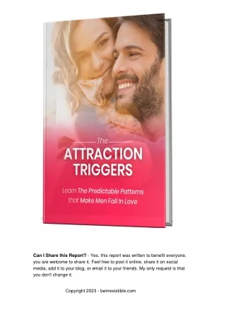 the Attraction Triggers Love and Dating Ebook