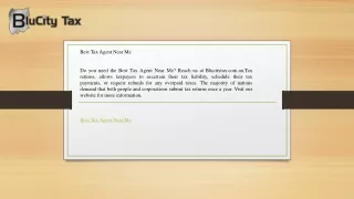 Best Tax Agent Near Me   Blucitytax.com.au