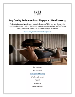 Buy Quality Resistance Band Singapore  Harefitness.sg