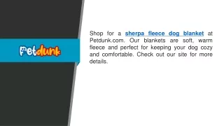 Sherpa Fleece Dog Blanket  Petdunk.com