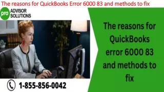 the reasons for quickbooks error 6000 83 and methods to fix