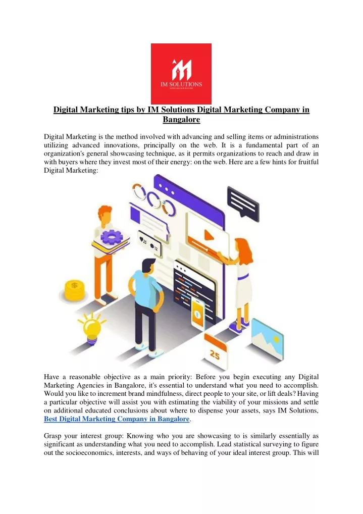 digital marketing tips by im solutions digital