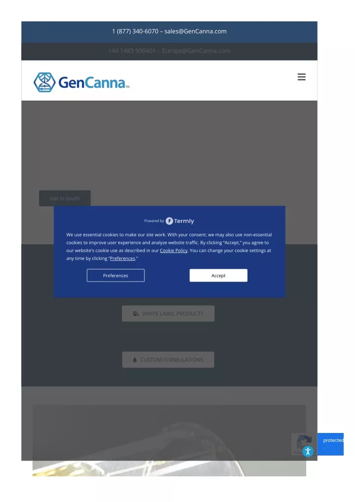 1 877 340 6070 sales@gencanna com