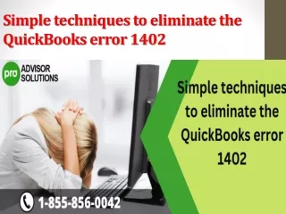 simple techniques to eliminate the quickbooks error 1402