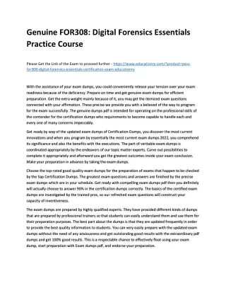 genuine for308 digital forensics essentials