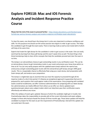 explore for518 mac and ios forensic analysis