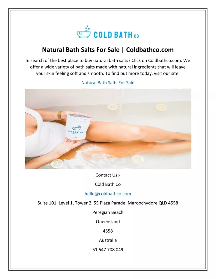 natural bath salts for sale coldbathco com