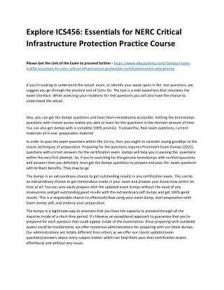 explore ics456 essentials for nerc critical