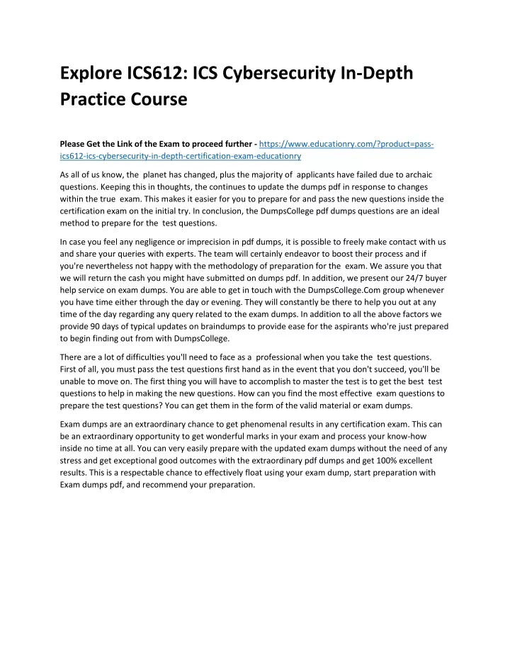 explore ics612 ics cybersecurity in depth