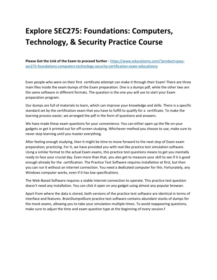 explore sec275 foundations computers technology