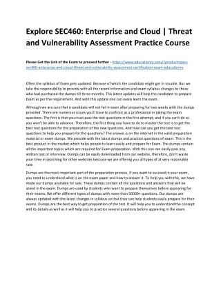 explore sec460 enterprise and cloud threat