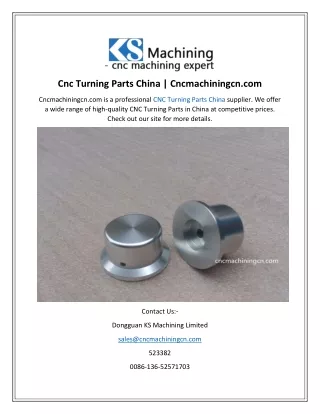 Cnc Turning Parts China  Cncmachiningcn.com