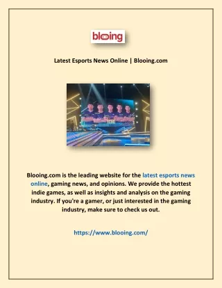 Latest Esports News Online | Blooing.com