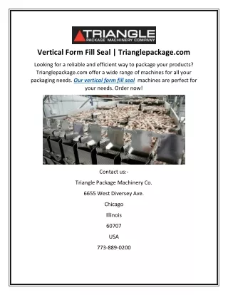 vertical form fill seal trianglepackage com