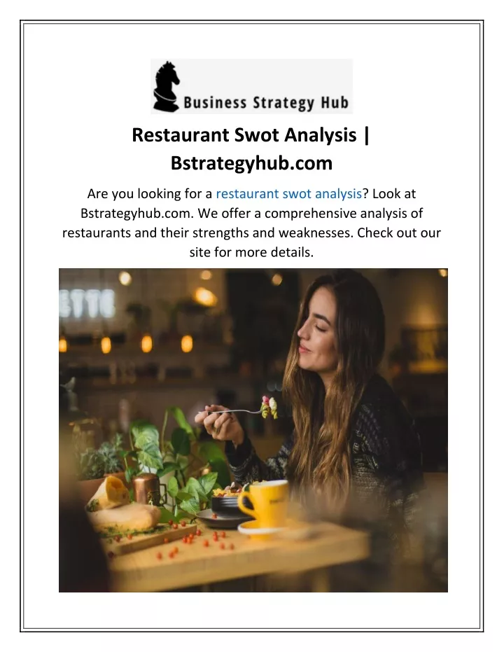 restaurant swot analysis bstrategyhub com