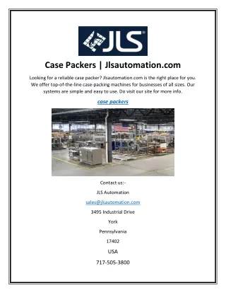 case packers jlsautomation com
