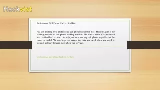 professional cell phone hackers for hire