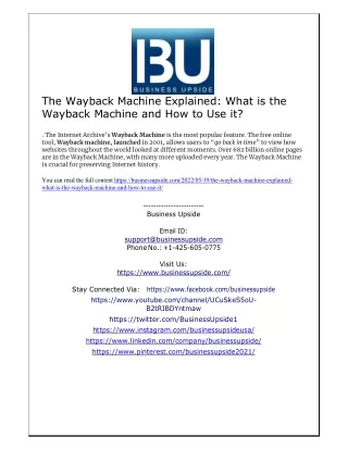 The Wayback Machine Explained What is the Wayback Machine and How to Use it (1)