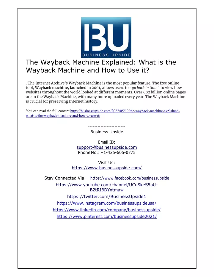 the wayback machine explained what is the wayback