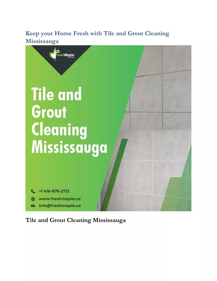 keep your home fresh with tile and grout cleaning