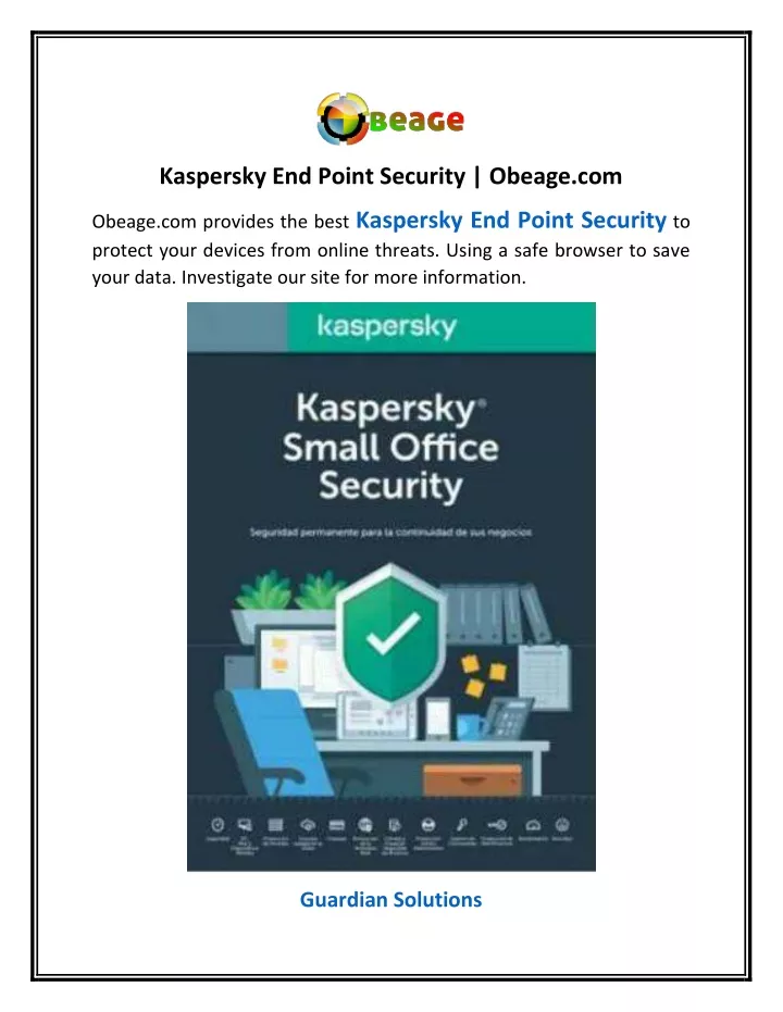 kaspersky end point security obeage com