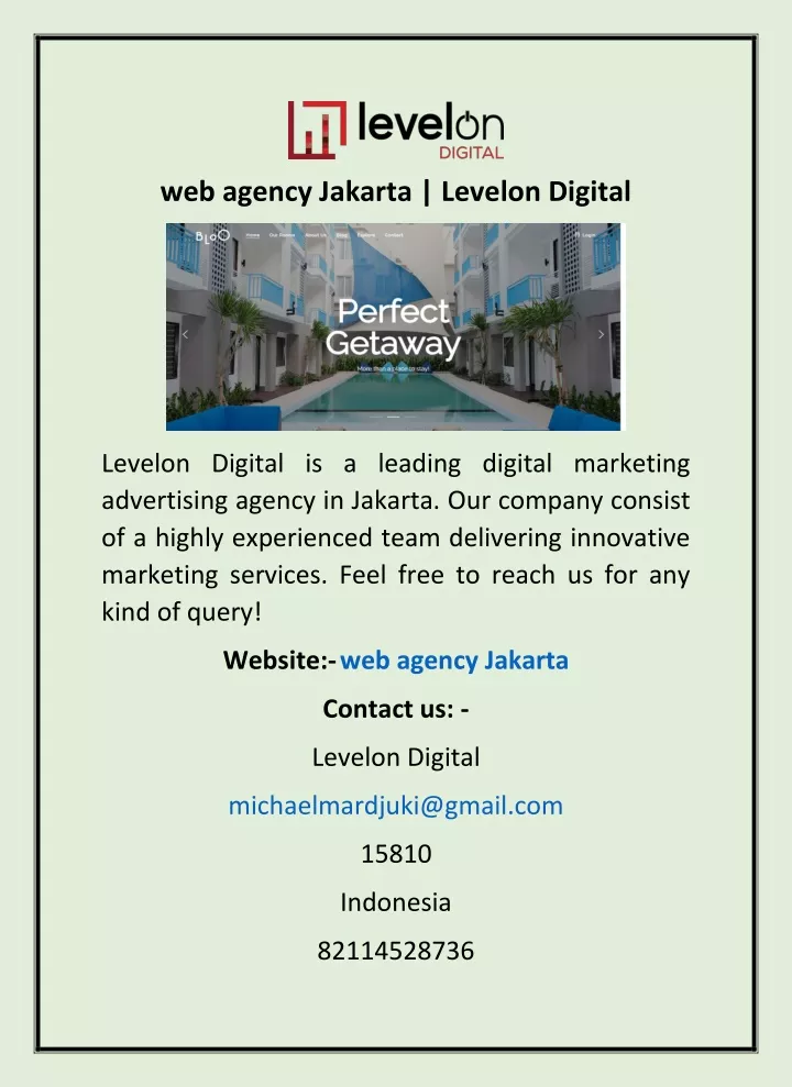 web agency jakarta levelon digital