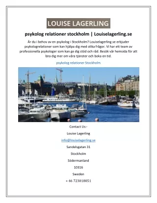 psykolog relationer stockholm louiselagerling se