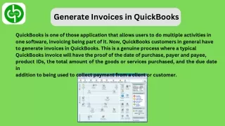 Generate Invoices in QuickBooks