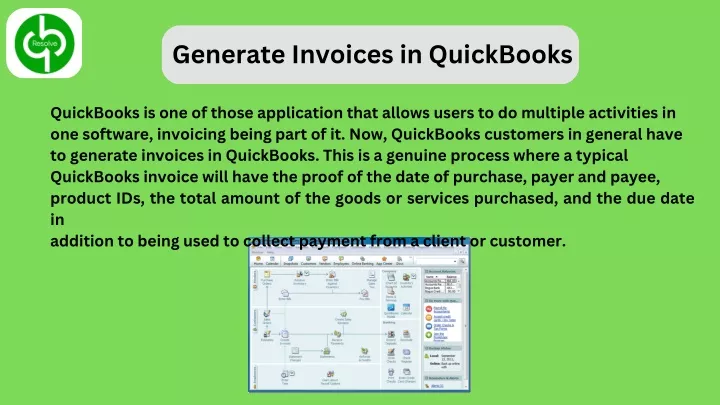 generate invoices in quickbooks