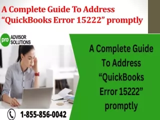 a complete guide to address quickbooks error 15222 promptly