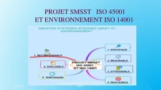 PROJET SMSST ISO 45001  ET ISO 14001