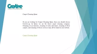 Carpet Cleaning Qatar   Crestive.qa