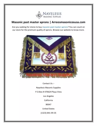 masonic past master aprons arreosmasonicosusa com