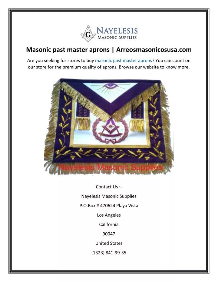 masonic past master aprons arreosmasonicosusa com