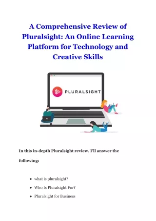 A Comprehensive Review of Pluralsight_ An Online Learning Platform for Technology and Creative Skills