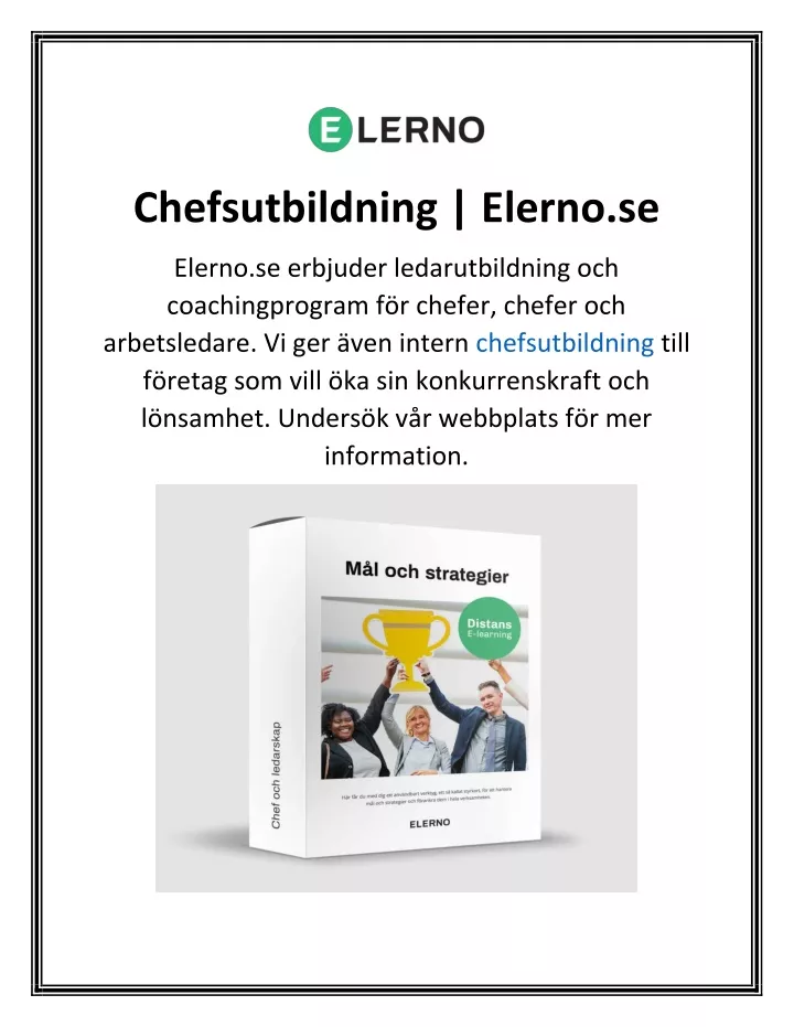 PPT - Chefsutbildning Elerno.se PowerPoint Presentation, Free Download ...