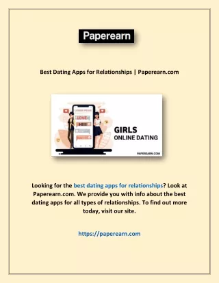 Best Dating Apps for Relationships | Paperearn.com