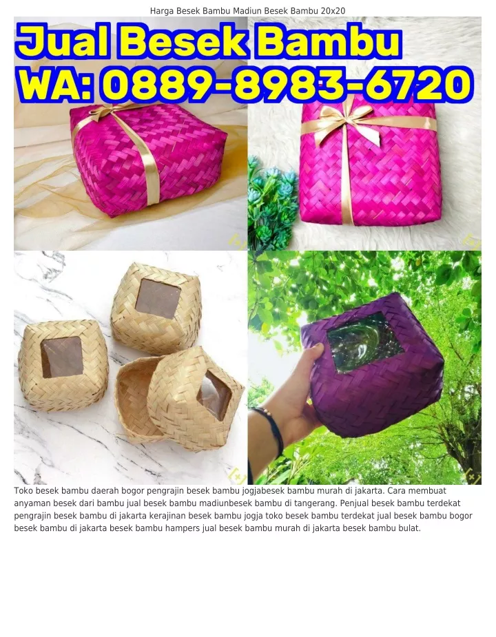 harga besek bambu madiun besek bambu 20x20