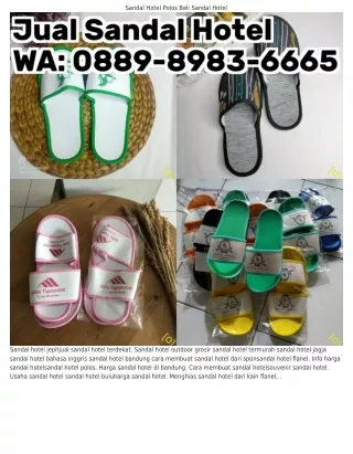 O88ᑫ·8ᑫ83·6665 (WA) Pola Sandal Hotel Kerajinan Sandal Hotel Dari Kardus