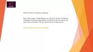 Win Free Promo Cash Bonus in Rummy   Rakeshbanga.com