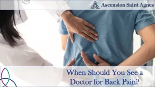 When to See Your Doctor About Back Pain?