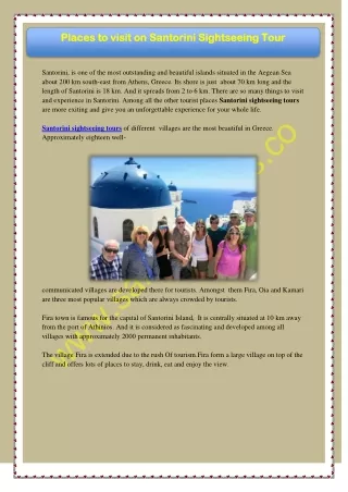 places to visit on santorini sightseeing tour