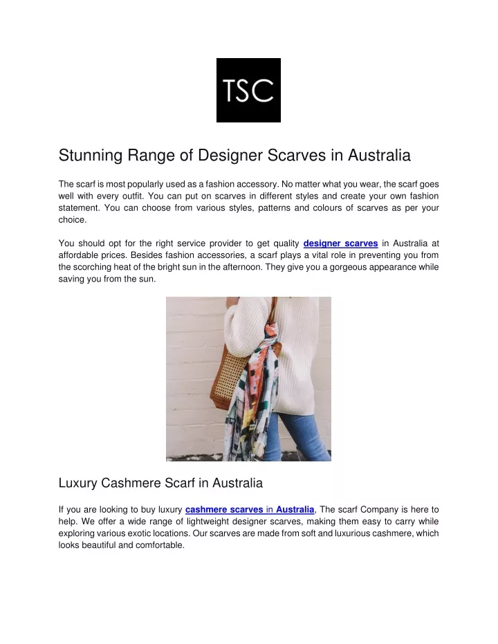 stunning range of designer scarves in australia