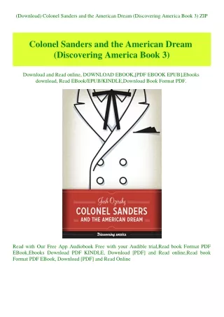 (Download) Colonel Sanders and the American Dream (Discovering America Book 3) ZIP