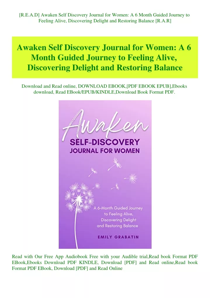 r e a d awaken self discovery journal for women