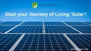 Start your Journey of Living 'Solar'!