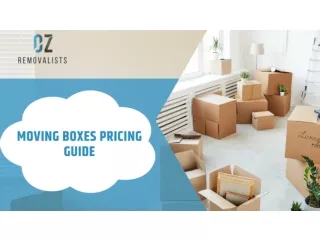 Moving Boxes Pricing Guide